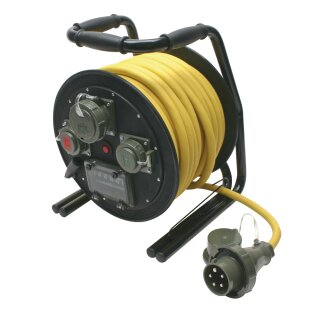 D&ouml;nges Vollgummi-Leitungsroller &quot;THW&quot; 32 A CEE, 30 m, L1/L2