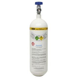 Sauerstoffflasche Stahl, Inhalt 2,0l