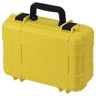 Wasserdichter Koffer UltraCase 613, gelb, mit W&uuml;rfelschaum