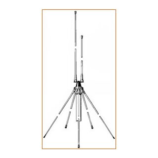 2m/4m-Kombi-Groundplane 66 - 88 MHz / 145 - 175 MHz, 0 dB, ca. 1,8 m, N-Buchse