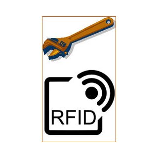 Montage des RFID-Chip Hitag S 2048 für SRM/G3x00 auf dem Kartenlese-Deckel