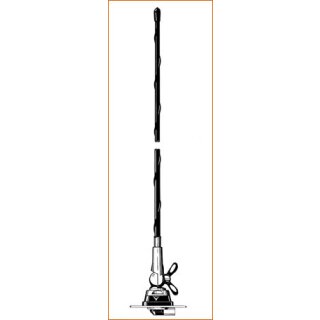 Doppelfrequenz-Mobilantenne, 74-77 MHz, 410-430 MHz, 0/2 dB, FME, 1,1m, TETRA OB