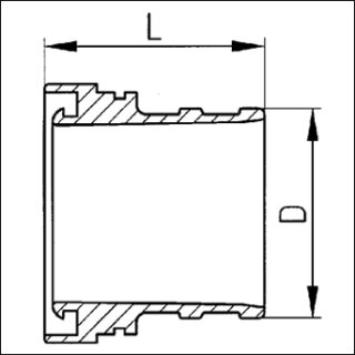 Einbindestutzen zu Schlauchkupplung System Storz