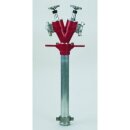 2 B-STANDROHR DN 80 MIT ABSPERRUNG