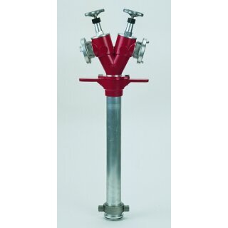 2 C-STANDROHR DN 80 MIT ABSPERRUNG