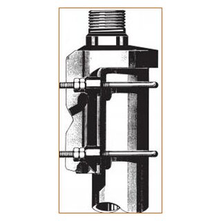 Universal-Mastbeschlag für Antennen zur Montage auf 1" Wasserrohrgewinde