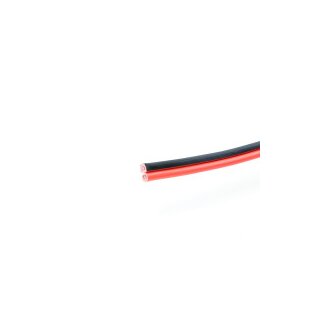Lautsprecher-Kabel 2-adrig, Meterware, 2 x 0,75 qmm, schwarz/rot