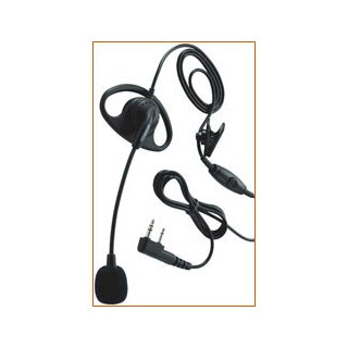 Ohrhörer mit Schwanenhalsmikro und Inline-PTT für Kenwood Handfunkg.
