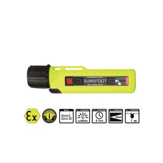 Helmlampe UK 4AA eLED Surefoot, Safety Gelb mit Alkaline Batterien Batterien