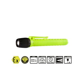 Helmlampe UK 2AA eLED PEN I-ETB, Safety Gelb mit Alkaline Batterien