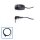 Q400 Freisprechmikrofon Maus-Style, 5m Kabel mit Hirose-Kontakten (3m Mikrofonkabel + 2m Adapterkabel)