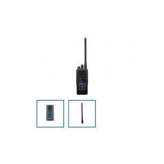 NX-3220E Nexedge DMR Handfunkgerät VHF, mT, BT, (GPS), 260 Kanäle, mit LiIon-Akku & Kurzantenne, IP67, Audio: Doppelklinkenbuchse