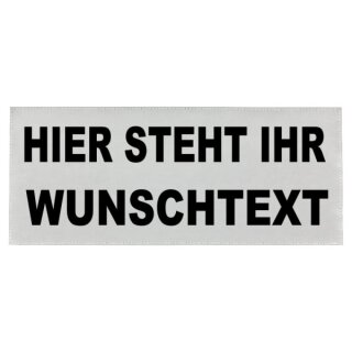 Rückenschild 38 x 16 cm mit Wunschtext für Kennzeichnungsweste