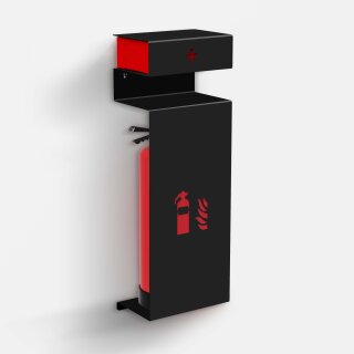 Fire & Care Feuerlöscher-Abdeckung - graphitschwarz